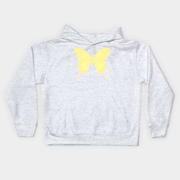 Butterfly Cream Kids Hoodie by TheDaintyTaurus